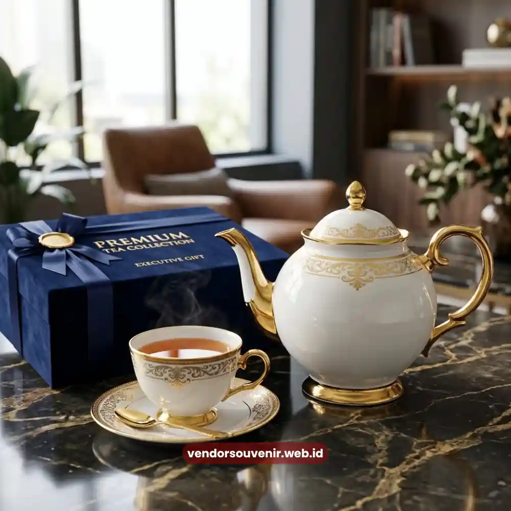 Tea Set Perusahaan Custom Logo untuk Hadiah Korporat