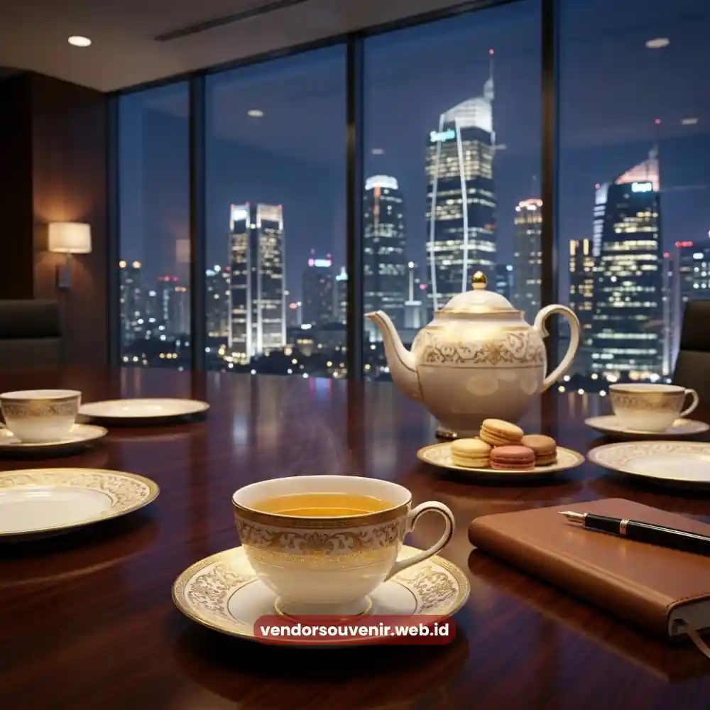Tea Set Perusahaan Jakarta untuk Hadiah Klien Korporat