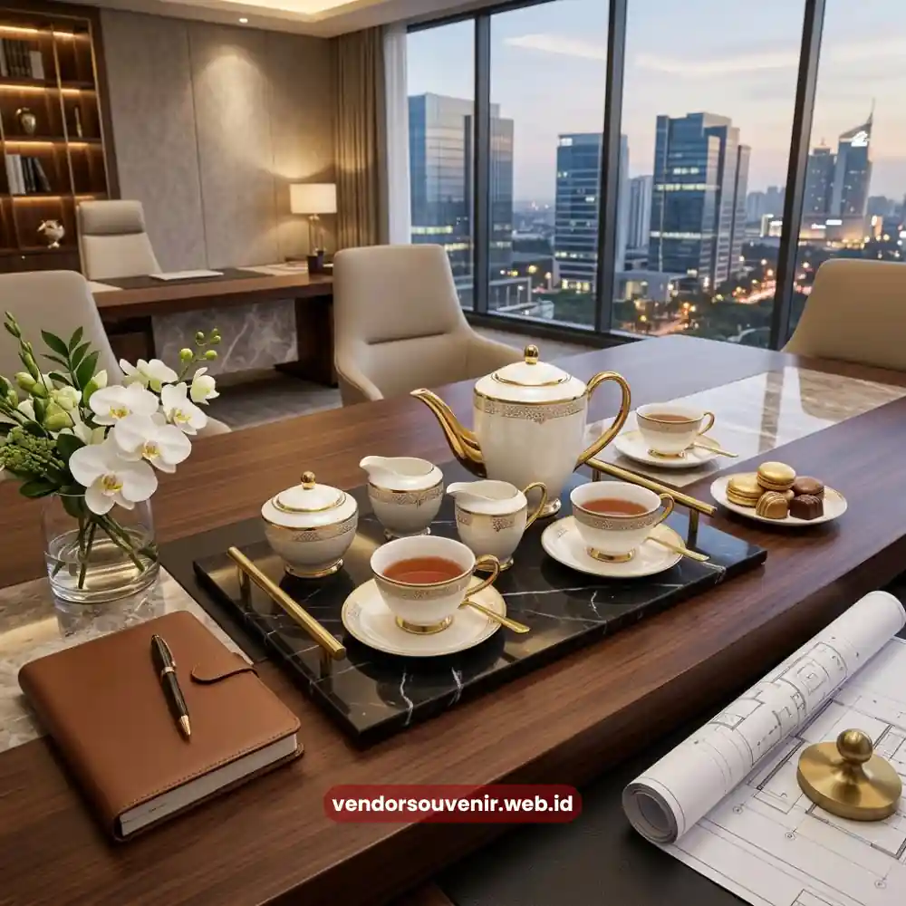 Tea Set Perusahaan Surabaya untuk Hadiah Klien